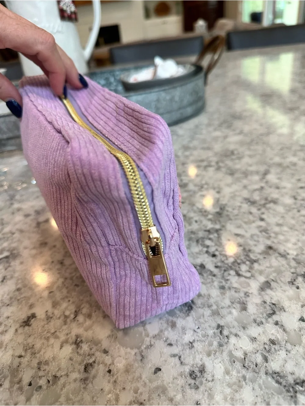 Corduroy Chenille Makeup cosmetics Bag Stuff